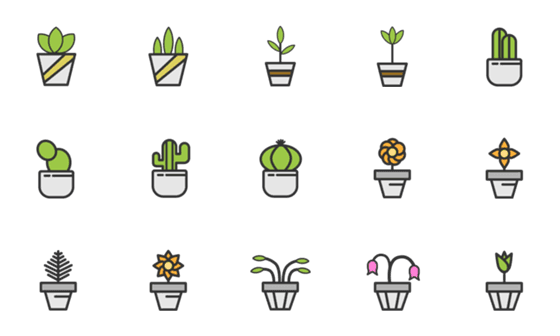 [LINE絵文字]Plants on the potの画像一覧