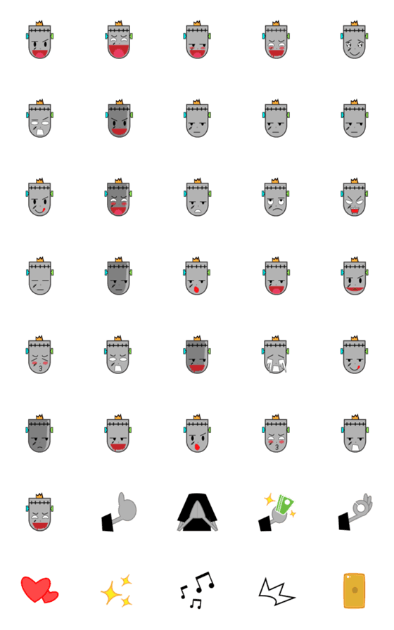 [LINE絵文字]FRANKY EMOJIの画像一覧