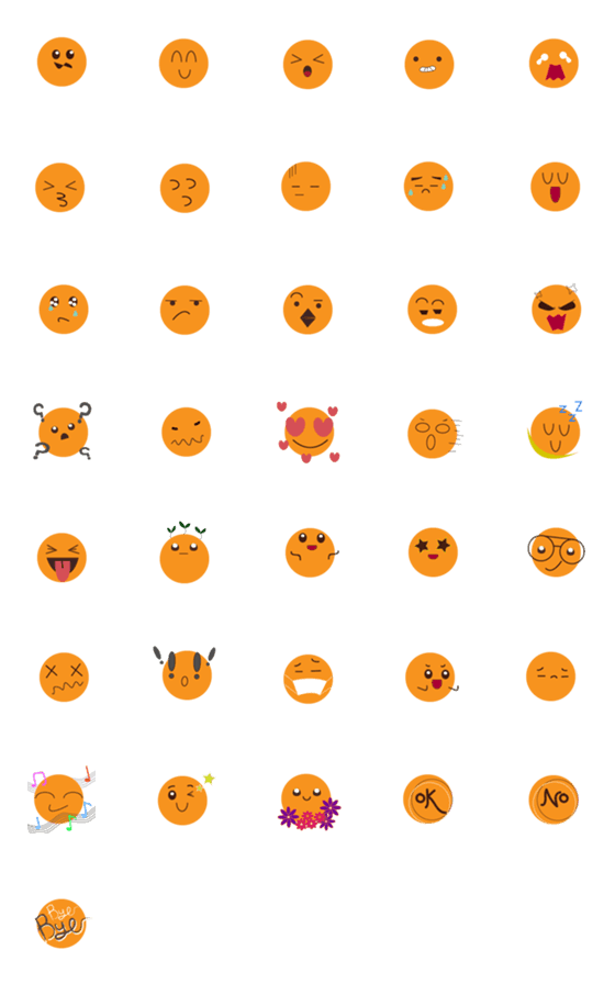 [LINE絵文字]Orange X Orangeの画像一覧