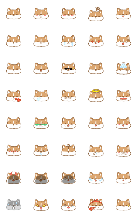 [LINE絵文字]Corgi Pure - emojiの画像一覧