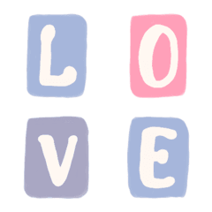 [LINE絵文字] Lovely Pastel Lettersの画像