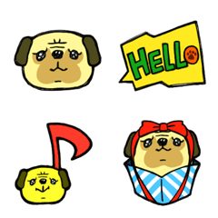 [LINE絵文字] やっぱりパグが好き！PuG-MARUの絵文字の画像