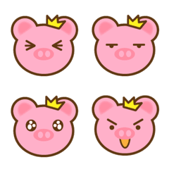 [LINE絵文字] crown piglets_(emoji)の画像