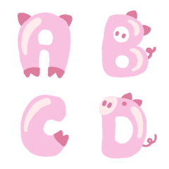 [LINE絵文字] Pig Pig Emojiの画像