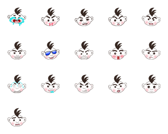 [LINE絵文字]Mr. Simple daily emoji 2の画像一覧