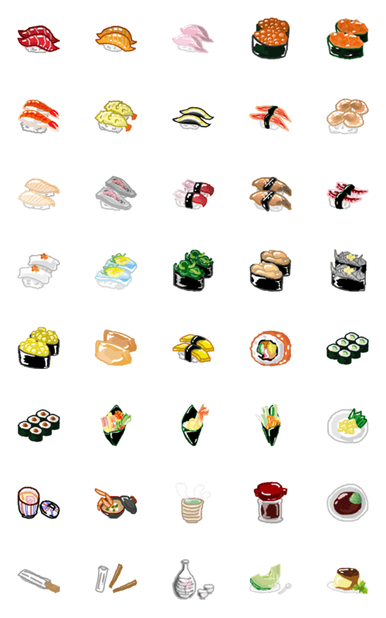 [LINE絵文字]寿司ですの画像一覧