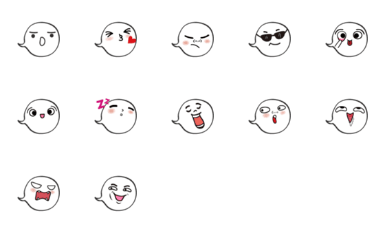 [LINE絵文字]MIni's Face Lookの画像一覧