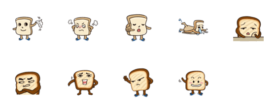 [LINE絵文字]Toast male family.の画像一覧