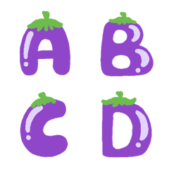 [LINE絵文字] Eggplant Emojiの画像