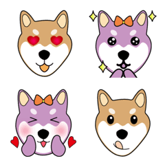 [LINE絵文字] Shiba Inu (Sauce x Cocoa)の画像