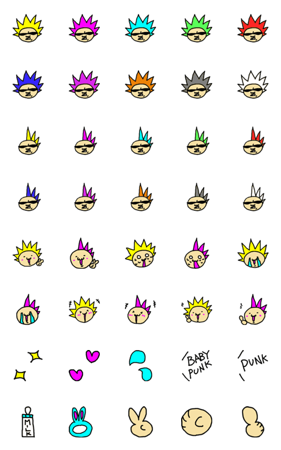 [LINE絵文字]BABY PUNK 絵文字の画像一覧