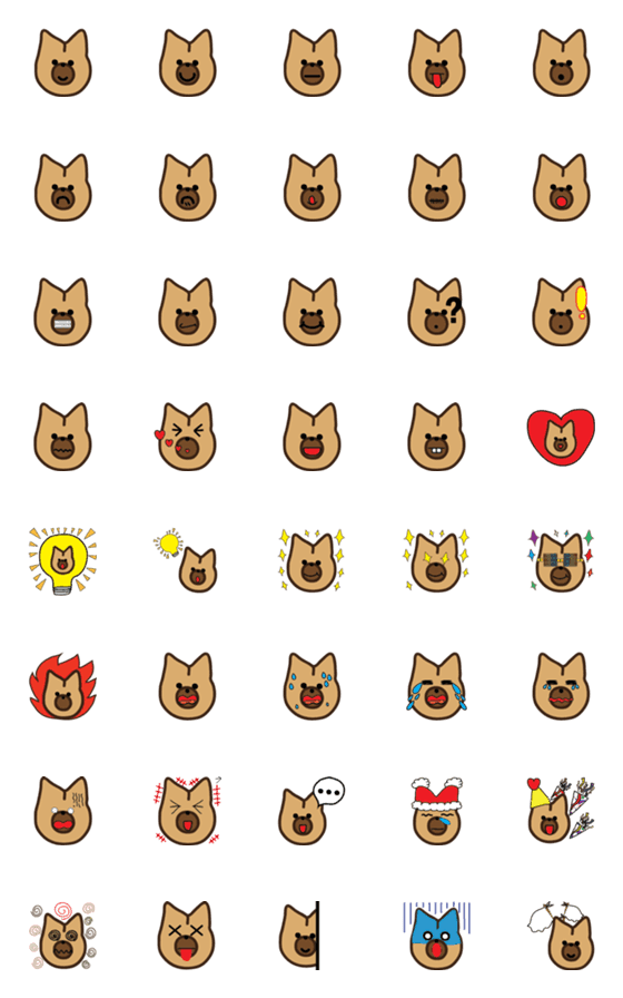 [LINE絵文字]sticker emoji MR.FOXXY Ver.1の画像一覧