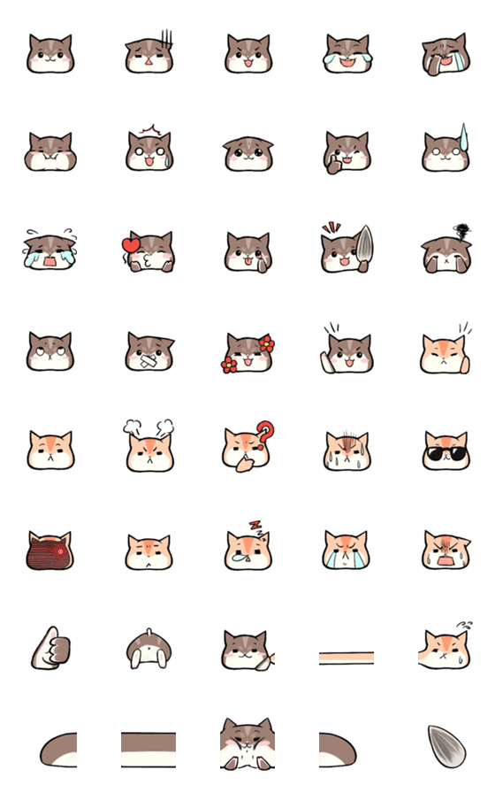 [LINE絵文字]Hamster's emojiの画像一覧