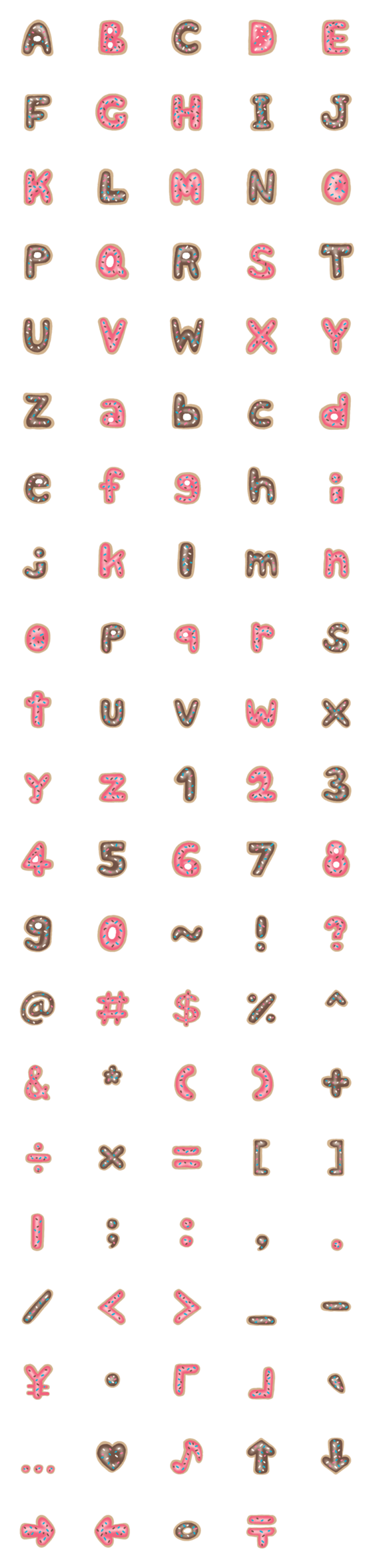 [LINE絵文字]Cookie Lettersの画像一覧