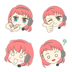 [LINE絵文字] Cut Callcenter Emojiの画像