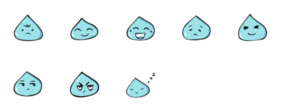 [LINE絵文字]Emoji Water Dropの画像一覧