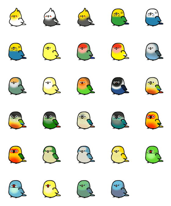 [LINE絵文字]bird friendsの画像一覧