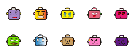 [LINE絵文字]Emotions of travel  Suitcaseの画像一覧