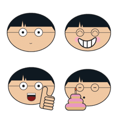 [LINE絵文字] Boy with glassesの画像