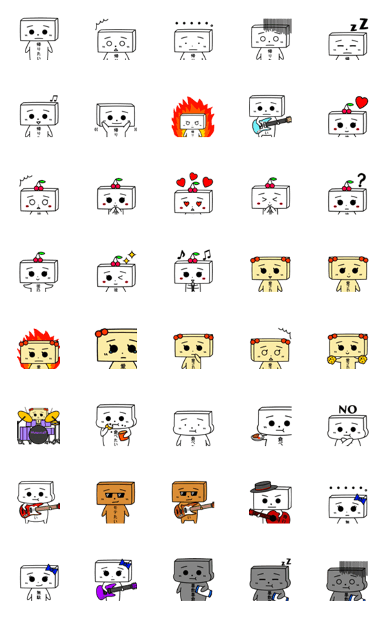 [LINE絵文字]とうふめんたるず1の画像一覧
