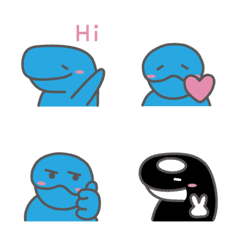 [LINE絵文字] Mr. Whale - emojiの画像