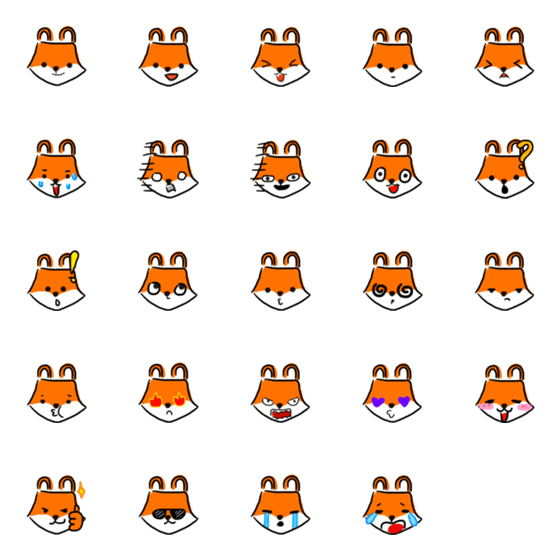 [LINE絵文字]Little Red Foxの画像一覧