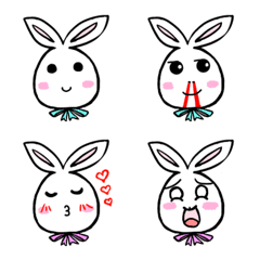 [LINE絵文字] Ribbon rabbitの画像