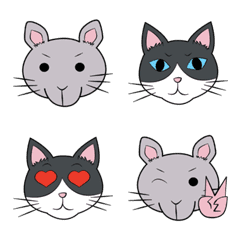 [LINE絵文字] rat and catの画像