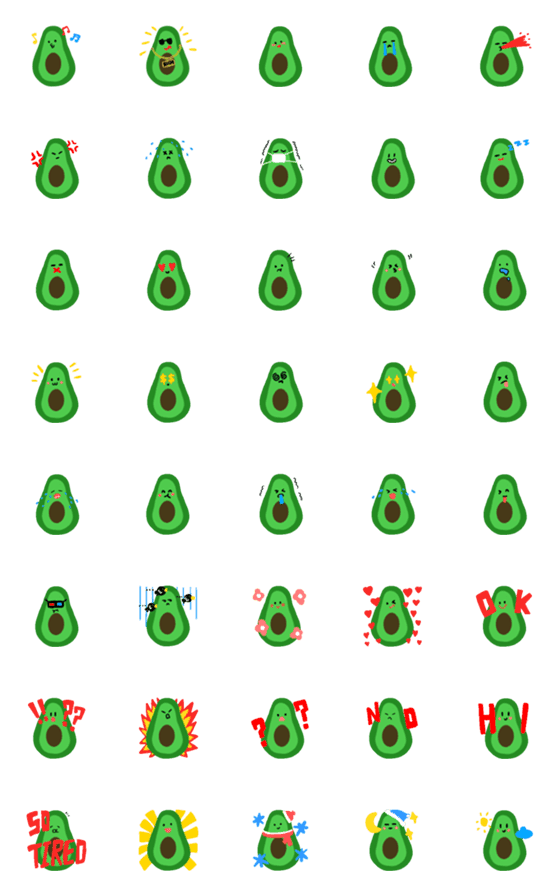 [LINE絵文字]Avocado babeの画像一覧