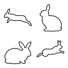 [LINE絵文字] Line Out : Rabbitの画像