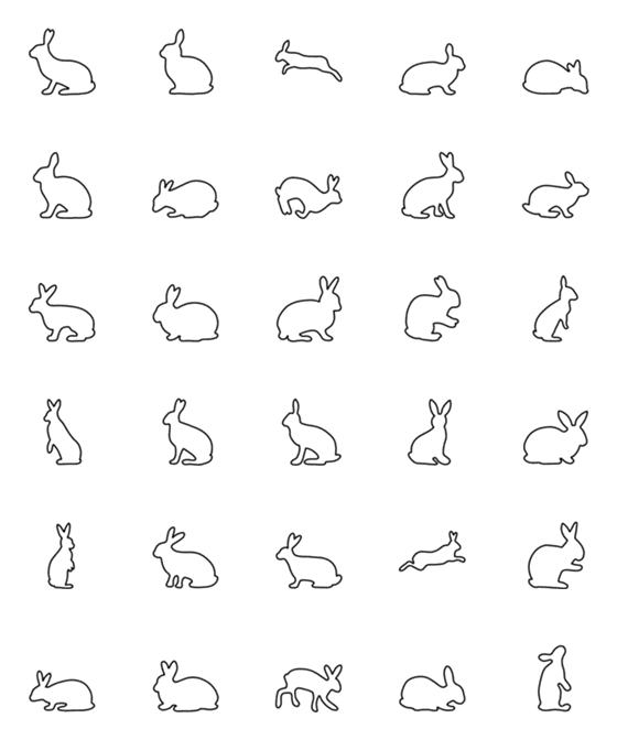 [LINE絵文字]Line Out : Rabbitの画像一覧