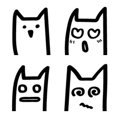 [LINE絵文字] 猫みたいな顔の画像