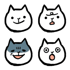 [LINE絵文字] しろねこの画像