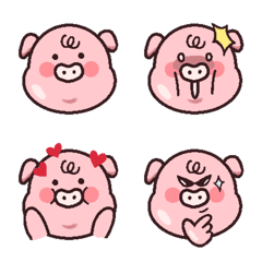 [LINE絵文字] Pinky Piggy emojiの画像