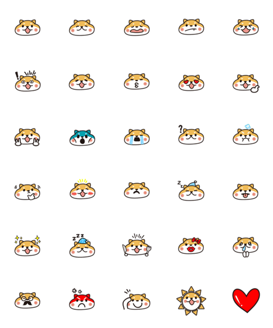 [LINE絵文字]Little Shiba Inuの画像一覧