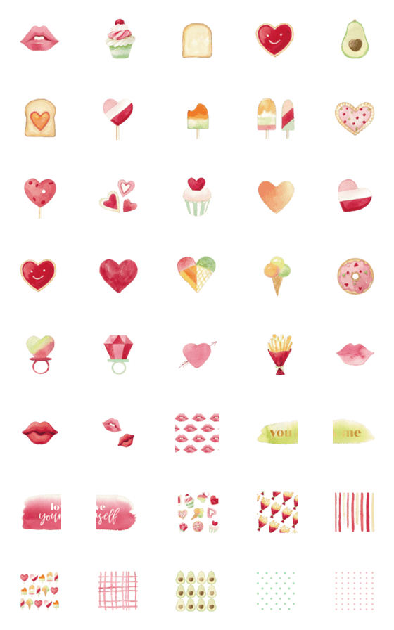 [LINE絵文字]sweet heart Valentineの画像一覧