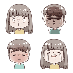 [LINE絵文字] Ann with her friendsの画像