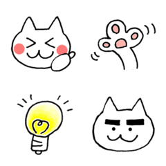 [LINE絵文字] シンプルねこちゃんの画像