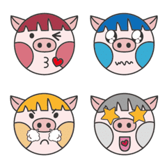 [LINE絵文字] Piggy Girl(1)の画像