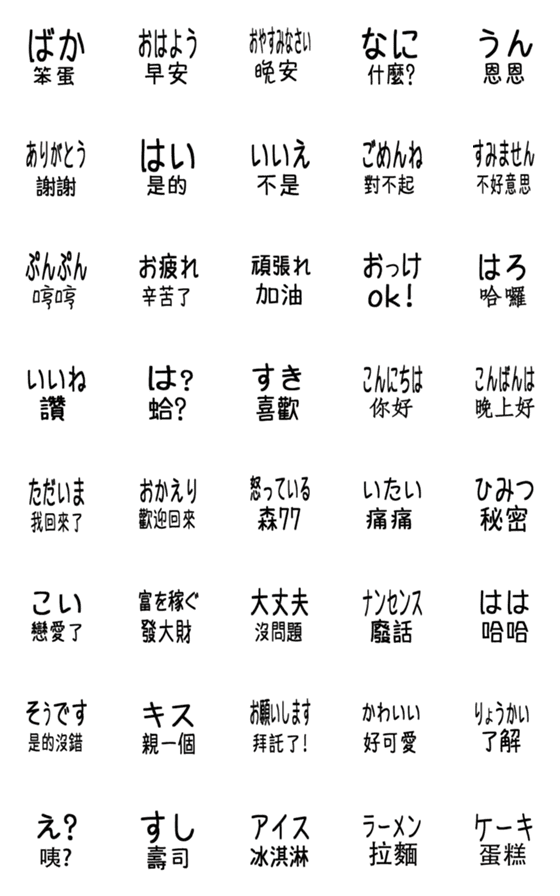 [LINE絵文字]Learn Japanese from 0 (Ryuu powder)の画像一覧