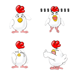 [LINE絵文字] right-living chicken - Darksの画像