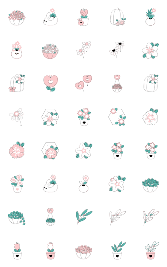 [LINE絵文字]Cute plants 4 ^^の画像一覧