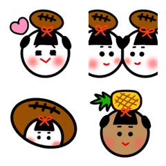 [LINE絵文字] ラグビーこけしの画像