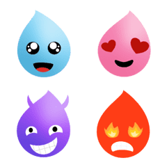 [LINE絵文字] Cute water drop emojiの画像