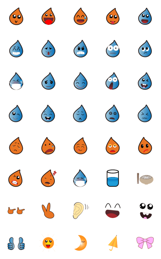 [LINE絵文字]Water dropletsの画像一覧