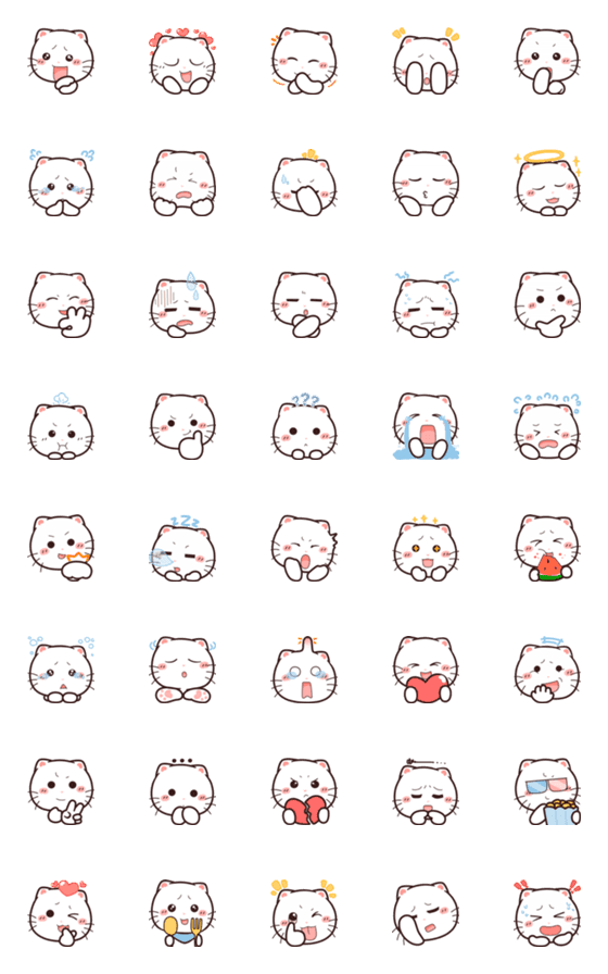 [LINE絵文字]Cymo The Fluff Emojiの画像一覧