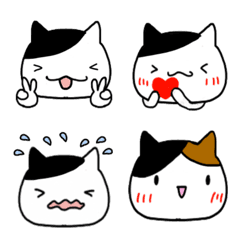 [LINE絵文字] 良く使えそうな気がする白黒猫の画像