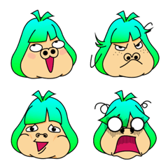 [LINE絵文字] Pomelo Pig Emoji Vol.1の画像