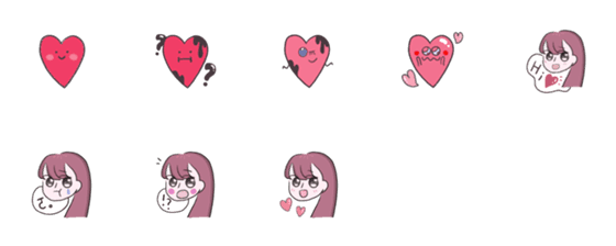 [LINE絵文字]Bunch of hearts <3の画像一覧