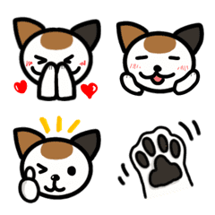 [LINE絵文字] ミケ猫 普段使いの絵文字の画像